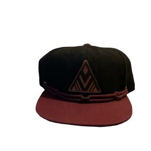 Findlay trucker hat blue and burgundy.